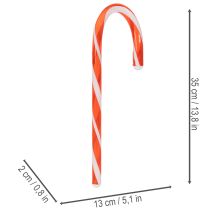 Artikel Kunstmatige snoepstokdecoratie in rood en wit, 35 cm, 3 stuks