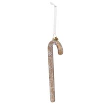 Artikel Kerstornament van glas in de vorm van een zuurstok, nostalgische kerstboomversiering, 22 cm