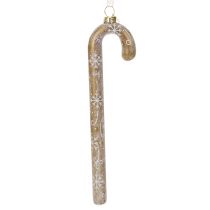 Artikel Kerstornament van glas in de vorm van een zuurstok, nostalgische kerstboomversiering, 22 cm
