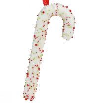 Artikel Snoepstokdecoratie om op te hangen in wit, kleurrijk, H20cm, 6 stuks