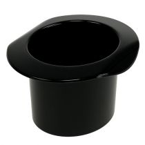 Artikel Decoratieve cilinder zwart, Oudjaarsavond, hoed als plantenbak H5,5cm 12 stuks
