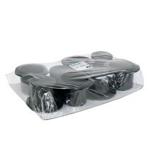 Artikel Cilinder zwart 8cm 8st