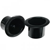 Artikel Decoratieve cilinder, nieuwjaarsdecoratie, hoed voor planten, nieuwjaarsplantenbak, zwart, H5cm, L8cm, 20 stuks