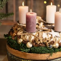 Artikel Adventdecoratie, kerstdecoratie ster, decoratieve ster jute B15,5cm 8 stuks
