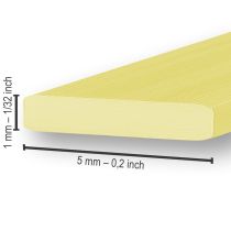Artikel Aluminium platdraad goud 5mm 10m