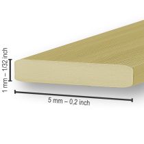 Artikel Aluminium platte draad goud 5 mm x 1 mm 2,5 m