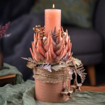 Artikel Artisjok kunstbloem herfst oranje droge look Ø15cm 73cm