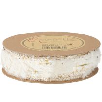 Artikel Lint met bont decoratief lint crème goud imitatiebont 25mm 15m