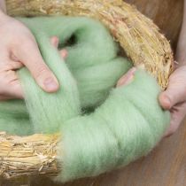 Artikel Knutselwol, decoratieve wol, wollen koord voor diverse creatieve ideeën en handwerkprojecten, 2 meter lichtgroen