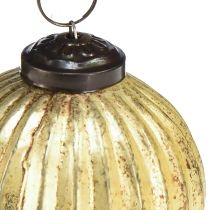 Artikel Boomballen goud Kerstballen glas Ø7cm H7,5cm 6st