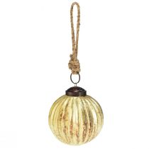 Artikel Boomballen goud Kerstballen glas Ø7cm H7,5cm 6st