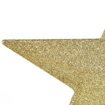 Artikel Glinsterende gouden boomtopper 19cm Ø - onbreekbaar en sprankelend, ideaal voor feestelijke kerstbomen