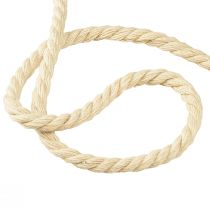 Artikel Katoenen koord sierkoord crème Ø5mm houten spoel met 7m elk 2 stuks