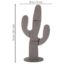 Artikel Cactusfiguur van bloemenfoam, zwart, 38 cm x 74 cm
