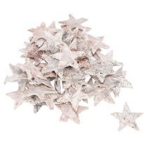 Artikel Berken sterretjes mini 2cm - 2,5cm witgeverfd 150 stuks