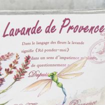 Artikel Ovale metalen bloemenvaas met handvatten, lavendel, 32×15×15 cm