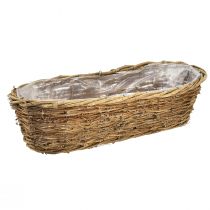 Artikel Bloemenschaal wijnplantenmand ovaal naturel 49,5x22x13cm
