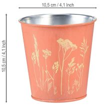 Artikel Bloempot met bloemversiering, abrikoosgeel, Ø10,5 cm H10,5 cm