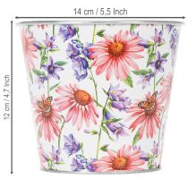 Artikel Bloempot, lentedecoratie, plantenbak, metaal, Ø14cm H12,5cm