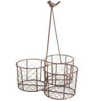 Artikel Bloempot keramiek gaasmand metaal bruin Ø30cm H11,5cm