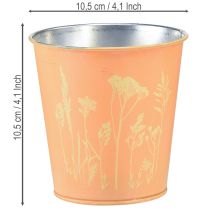 Artikel Metalen bloempot, perzikdesign, plantenbak, Ø10,5 cm H10,5 cm