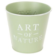 Artikel Zinken bloempot, mintgroen, Ø15cm, H13,5cm