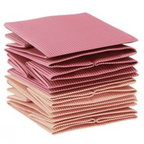 Artikel Bloemenplanter bloementas roze zalm 12cmx12cm 6 st