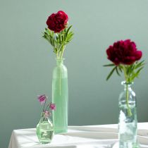 Artikel Bloemenvaas glas decoratieve vaas in groen hoog Ø6,5cm H30cm