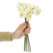 Artikel Kunstmatig ranunculusboeket, langdurige bloemdecoratie voor de lente, 32 cm, 5 stuks
