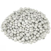 Artikel Briljante sierkralen 4mm - 8mm wit 1l