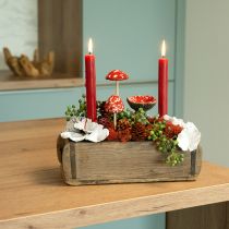 Artikel Charmante keramische paddestoeldecoraties - Rood met witte stippen, 8,6 cm - Ideale tuindecoratie - Pakket van 3
