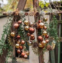 Artikel Kerstboomversiering hout sneeuwvlokdecoratie groen 10cm 12 st
