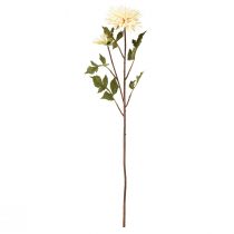 Artikel Chrysant crème kunstbloem met 2 bloemen L70cm