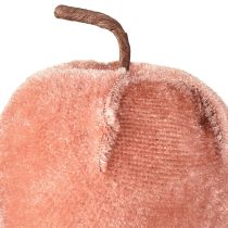 Artikel Decoratieve appels stof appel fluweel bruin geel Ø5cm H6cm 12 stuks