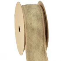 Artikel Fluweellint decoratief lint sieradenlint fluweel bruin B50mm L8m