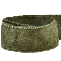 Artikel Stoffen lint fluweel decoratief lint groen sieradenlint B50mm L8m