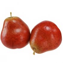 Artikel Decoratieve peren decoratief fruit rood in net Ø5,5cm H6,5cm 6 st