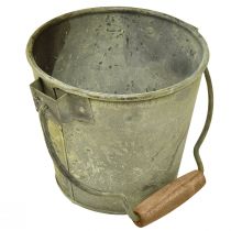 Artikel Decoratieve metalen emmers in roestbruine vintage stijl Ø15/17,5/22cm set van 3