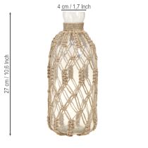 Artikel Decoratieve flesglazen macramé flesvaas Ø10cm H27cm