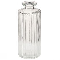 Artikel Decoratieve Flessen Glas Mini Vazen Helder Retro H13cm 6 st