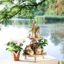 Artikel Decoratieve kikker keramiek groen bruin vintage L15,5cm 2 stuks
