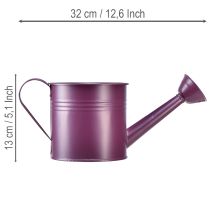 Artikel Decoratieve gieter, paarse metalen plantenbak, Ø13,5 cm H12,5 cm