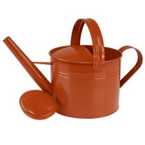 Artikel Decoratieve metalen gieter in landelijke stijl, oranje-bruin, 26 cm, 5 liter - Veelzijdig te gebruiken als plantenbak en decoratieve gieter