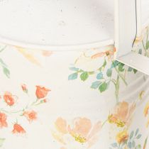 Artikel Vintage decoratieve metalen gieter met rozenmotief, zomerse tuindecoratie, nostalgische plantenbak, H31,5 cm