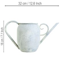 Artikel Decoratieve gieter, vintage metaal, wit/blauw, 32x11x18 cm, decoratief accessoire