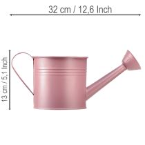 Artikel Decoratieve gieter, roze metalen plantenbak, Ø13,5 cm H12,5 cm