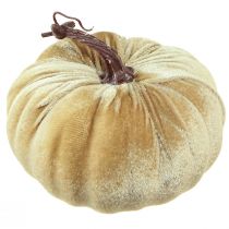 Artikel Decoratieve pompoenen geel beige rood bruin geflockt Ø18cm 3 st