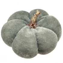 Artikel Decoratieve Pompoenen Stof Fluweelachtig Crème Grijs Herfst Ø7cm 9 st