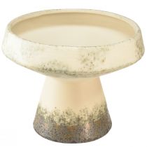 Artikel Decoratieve schaal keramiek schaal crème grijsgroen Ø20cm H16cm
