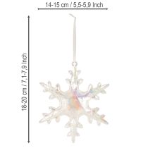 Artikel Decoratieve sneeuwvlokken, winterdecoratie, iriserend, Ø14–15cm, 2 stuks